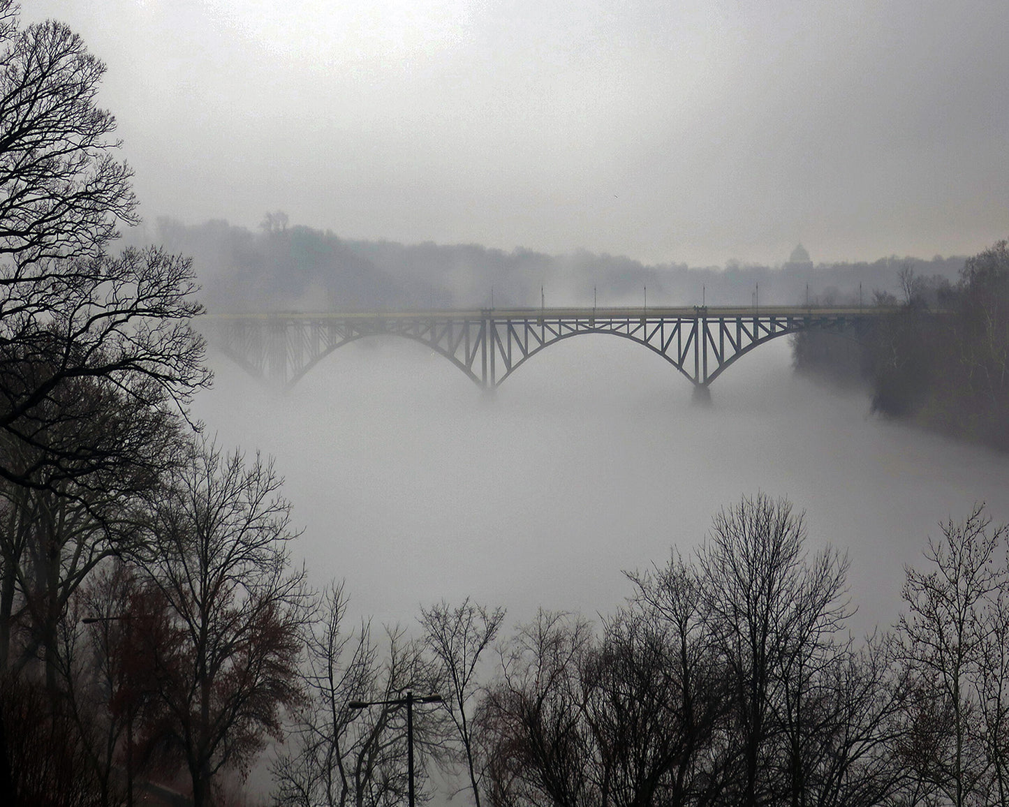 Strawberry Mansion Bridge in the Fog