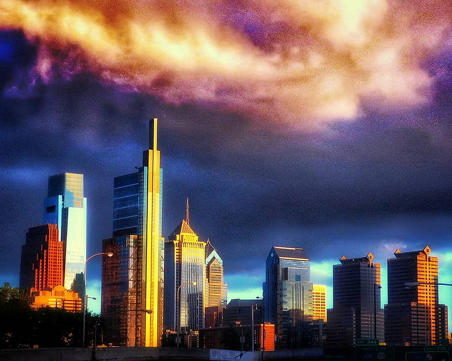 Philadelphia Skyline in Color